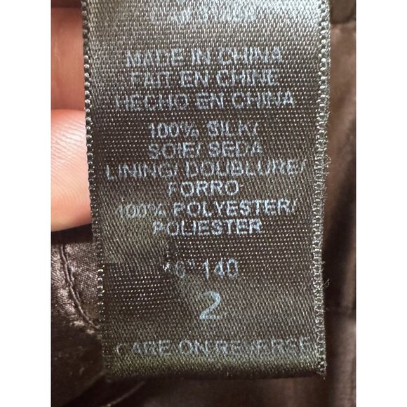 BCBG Paris Chocolate Brown Silk Chiffon Pleated Halter Maxi Dress Size 2 Elegant - Picture 9 of 12